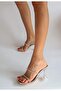 Silver Transparent Stone Detailed Slippers - 4