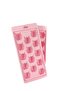 14 Compartment Patterned Pink Non-Stick Silicone Push-Out Ice Box Ice Mold 2 Pieces
