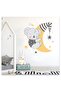 Cute Raccoon Moon And Stars Kids Room Wall Sticker - 4