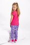 2430 Girl's Just Chill Fuchsia Short Sleeve Pajama Set - 3