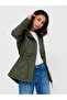 Women's Green Canvas Spring Coat15216452 - 2