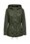 Women's Green Canvas Spring Coat15216452 - 5