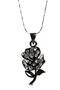 Women's Silver Zircon Stone Elegant Flower Stone Necklace