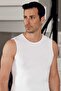 Men's White Lycra Modal Sports Undershirt Me116
