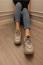 Women's Stylish High Heel Stone Stripe Detailed Sneakers - Tyra - 5