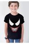 Marvel Venom Tongue Crocodile Teeth Unisex Short Black Sleeve Kids T-Shirt