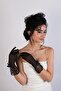 Polka Dot Bridal Hat and Ribbon Bridal Gloves - 5