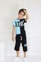 Boy's Bicycle Stop Printed Short Sleeve Basic Capri Suit Age 6-9 - 3
