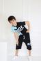 Boy's Bicycle Stop Printed Short Sleeve Basic Capri Suit Age 6-9 - 8