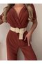 Straw Elastic Women's Belt with Pearl Buckle, Jacket Belt, Dress Belt, Shirt Belt - 5