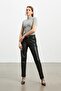 Woman Light Gray Short Sleeve Blouse - 5
