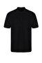 Black Regular Short Sleeve Thick-Textured Button Polo Collar T-Shirt Tmnss23Po00018 - 7