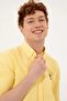 Men's Light Yellow Shirt Long Sleeve Basic - 3