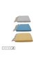 Set of 3 Peshtemal Beach Towels, 100% Cotton, Xxl 100x180cm, Marmaris, Yellow-grey-blue - 2
