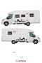 2 Pieces Caravan Camping Sticker - Life and Nature Sticker - 120x32 Cm