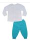 Girl's Baby 100% Cotton Cotton White Color Blouse Blue Color Trousers Filamingo Bottom Top 2 Pieces Set - 2