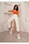 White Mom Jean High Waist Stretchy (Not Showing Inside) Sterk