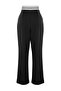 Siyah Wide Leg/Geniş Paça Yüksek Bel Kemer Detaylı Dokuma Kumaş Pantolon TWOSS23PL00150 Palazzo - 9