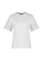 Ekru %100 Kalın Pamuklu Sırt Baskılı Relaxed/Geniş Rahat Kesim Örme T-Shirt TWOSS23TS00374 - 7