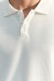 White Regular Short Sleeve Thick-Textured Button Polo Collar T-Shirt Tmnss23Po00018 - 5