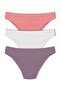 3-Piece Cotton Twill Texture Women's Slip Panties