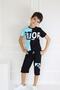 Boy's Bicycle Stop Printed Short Sleeve Basic Capri Suit Age 6-9