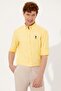 Men's Light Yellow Shirt Long Sleeve Basic - 4