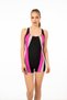 Women's Swimsuit with Shorts - Pink Black