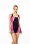 Women's Swimsuit with Shorts - Pink Black - 3