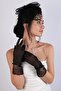 Polka Dot Bridal Hat and Ribbon Bridal Gloves - 4