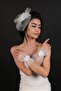 قفازات الزفاف البيضاء المزخرفة بالزهور وفواليه الزفاف - 5