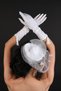 White Tassel Detailed Bridal Gloves and Wedding Hat