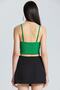 1636 Green Crop with Contrast Stitched Straps - 2
