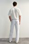 Beyaz Loose Fit Etiket Detaylı Pantolon TMNSS23PL00038 - 7