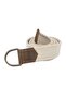Unisex Tan Leather 3-pack Green Navy Blue Beige Cream Woven Canvas Sport Denim Cloth Belt - 4