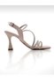 Women's Stoned Evening Dress Scarf Blunt Toe Heeled Shoes - 4