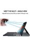 Samsung Galaxy Tab S7 Fe Lte Sm T733 (12.4 Inch) Compatible Tablet Case with Bluetooth Keyboard and Stand - 3