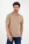 Beige Tight/slim Fitt Polo Neck Tshirt - 3