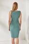 Women's Green Buttoned Camisole Dress ELB-19001542 - 5