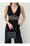 Women's Black V-Neck Lace Bustier Bralet Blouse Blz5500
