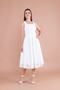 French Lace Square Collar Midi Length Sleeveless Thick Strap Evening & Invitation & Graduation Dress - 5