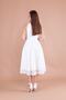 French Lace Square Collar Midi Length Sleeveless Thick Strap Evening & Invitation & Graduation Dress - 7