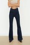 Verona Dark Blue Flared Leg Flare Super High Waist Women's Jeans - 3
