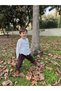 Oversize Double Combination - Woody Mu Kids Bottom Top Set Linen Trousers Cotton Shirt Unisex Baby Boy - 4