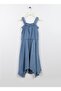 Plain Navy Blue Women's Midi Dress 232 Lcg144002 Elsa Denim