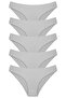 5-Piece Interlock Fabric Laser Cut Seamless Non-Marking Slip Women's Panties