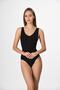 1904 Women's Black Seamless Thick Strap Snap Fastener Knitted Slip Model Body Corset - 3