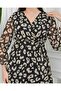 Chiffon V-Neck Balloon Sleeve Chiffon - 2