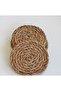 4-Piece Wicker Coaster Cup-Mug-Candle Coaster-Table Ornament Handmade Decorative - 4