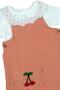Baby Girl Kid Gilet Dress Pocket Cherry Snap Fastener Badi 100% Cotton Strap Muslin Dress - 2